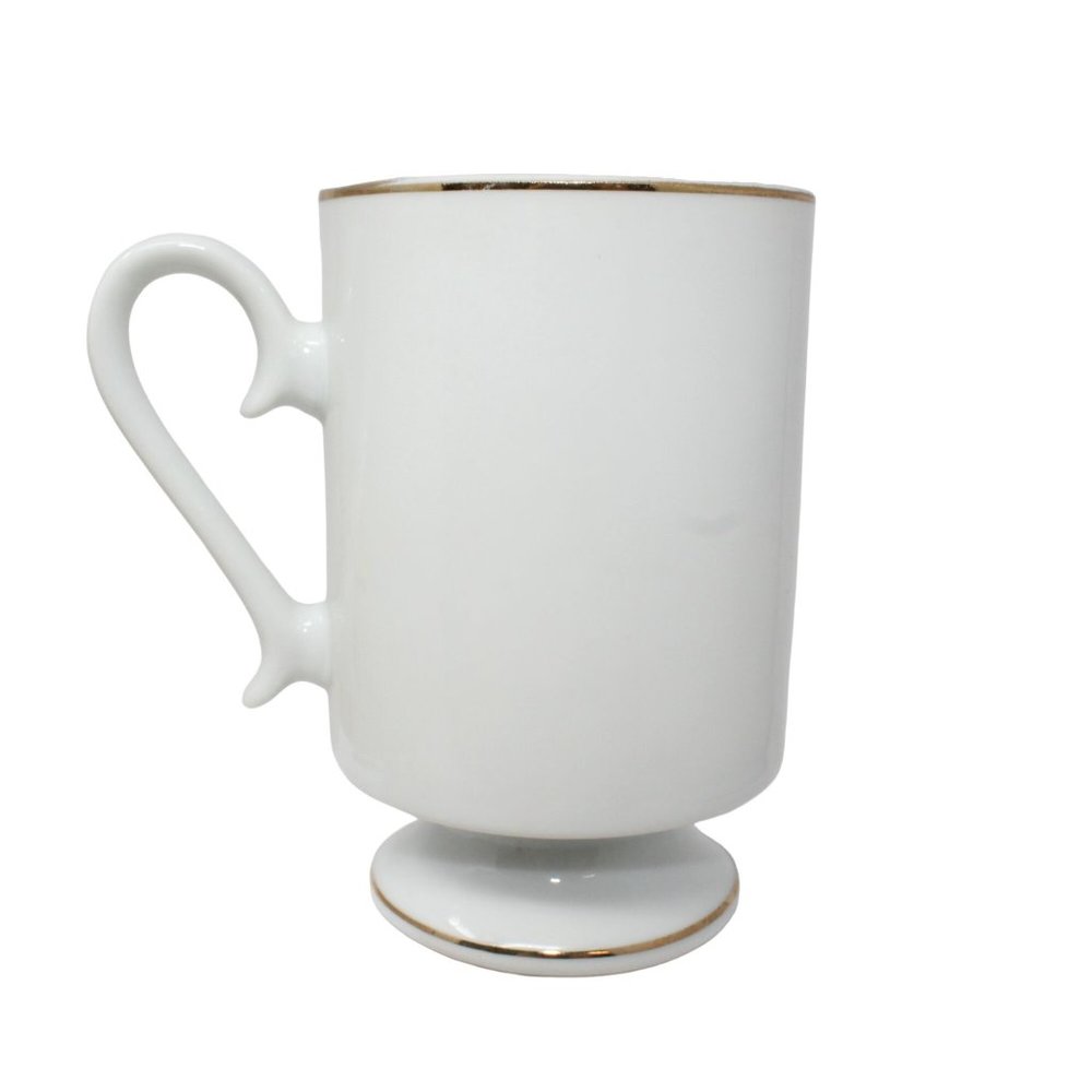 Vintage Royal Crown Pedestal Coffee Tea Mug Cup Songbirds On Flowering Branch - Picture 2 of 3